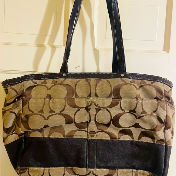 Coach Brown and Tan Tote Bag - Picture 7 of 7